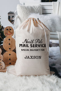 North Pole Mail Service Personalized Santa Sack