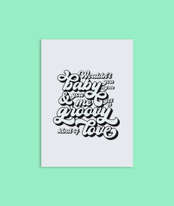 Groovy Kind of Love Greeting Card